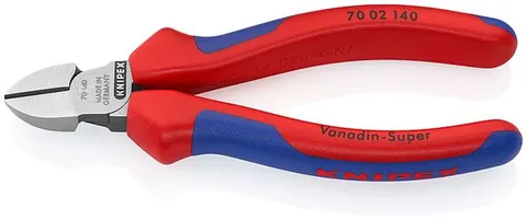 Kìm Cắt Mũi Thon Knipex 70 02 140 Dài 140mm Cắt Thép Ø 2.5 mm Tay êm