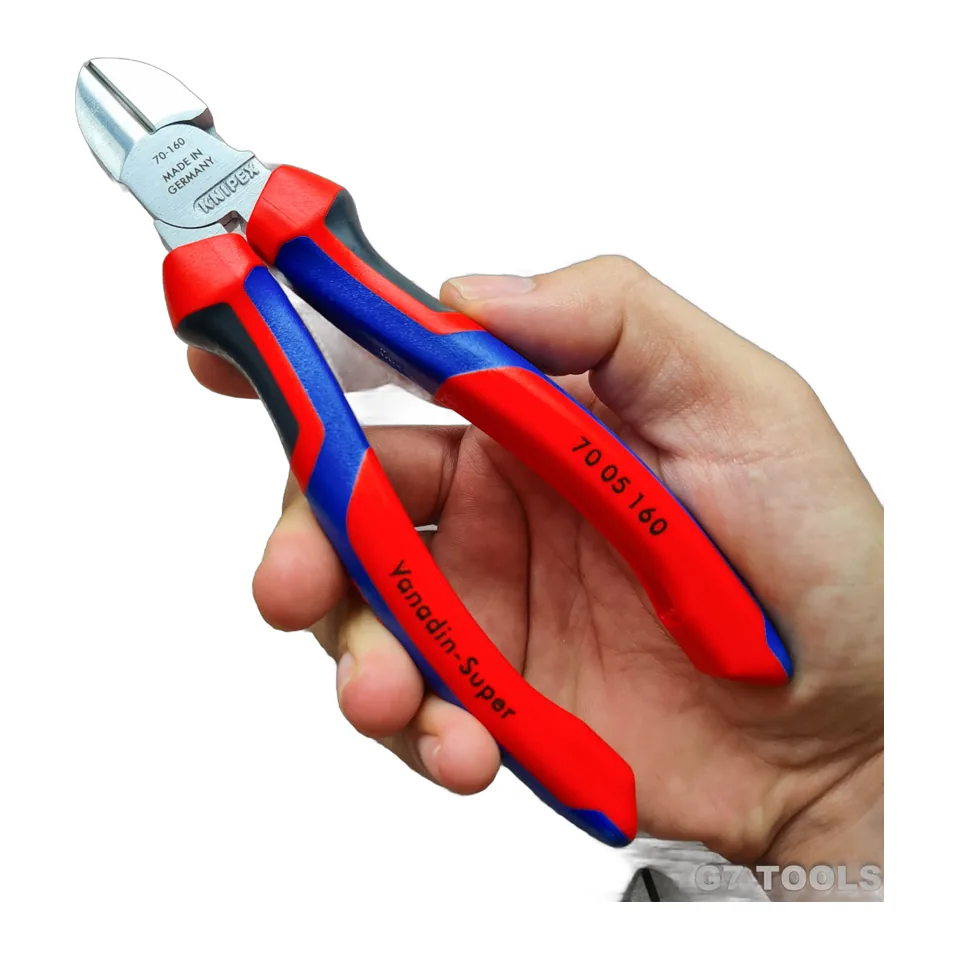Kìm Cắt Mũi Thon Knipex 70 05 160 Dài 160mm Cắt Thép Ø 3.0 mm Mạ chrome
