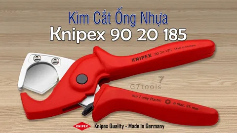 Kìm Cắt Ống Nhựa & Ống Mềm KNIPEX 90 20 185 PlastiCut – Cắt Ø25mm, Lưỡi Thay Thế, Dài 185mm