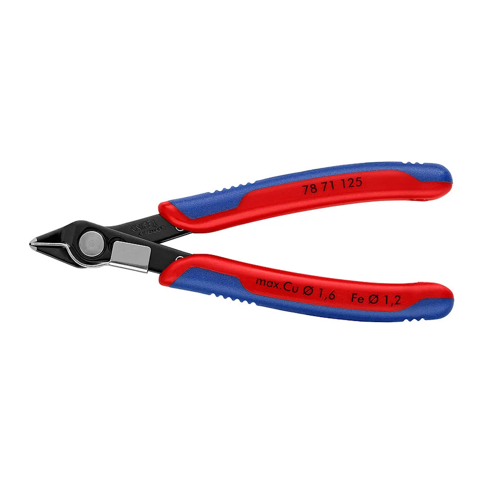 Kìm Cắt Linh Kiện Knipex Super Knips 78 71 125 Lưỡi 64 HRC, cắt dây Ø 0.2-1.6 mm Cỡ Cữ Giữ