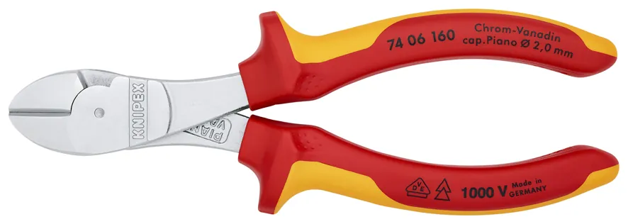 Kìm Cắt Thân Chéo Knipex 74 06 160 Dài 160mm Cách Điện 1000 Volt