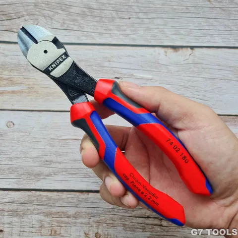 Kìm Cắt Thân Chéo Knipex 74 02 180 Dài 180mm Cắt Thép Lò Xo Ø 2.2 mm