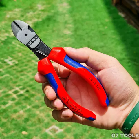 Kìm Cắt Thân Chéo Knipex 74 12 160 Có Lẫy Tự Mở Miêng Chiều Dài 160mm
