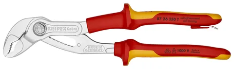 Kìm Nước Mỏ Quạ Knipex Cobra dài 250mm mở Ø50mm Cách Điện VDE 1000 Volt có móc treo