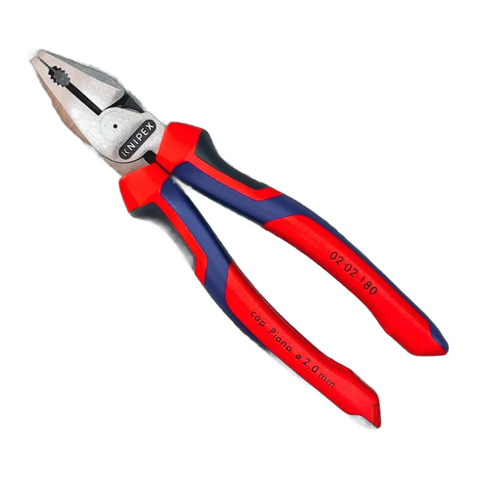 Kìm Đa Năng Knipex 02 02 180 Lưỡi Cắt 63 HRC Dài 180mm, Tay cầm êm