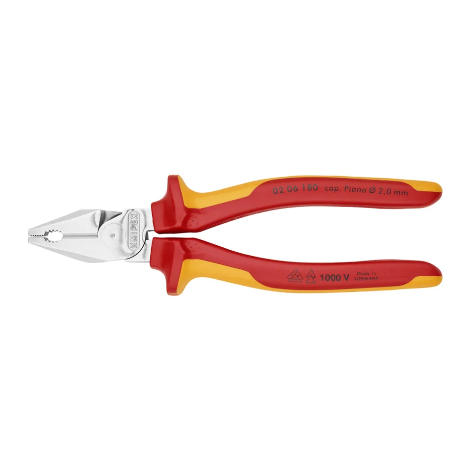Kìm Đa Năng Knipex 02 06 180 Lưỡi Cắt 63 HRC Dài 180mm, Cách điện 1000 Volt