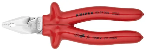 Kìm Đa Năng Knipex 02 07 200 Chiều Dài 200mm Cách Điện 1000 Volt Cán Đúc