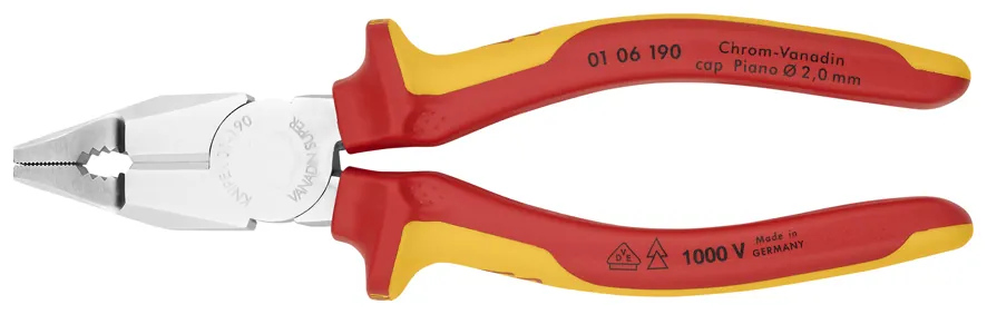 Kìm Đa Năng Knipex Lưỡi Cắt Tôi Cứng 64HRC Ngàm Kẹp 53HRC 01 06 190