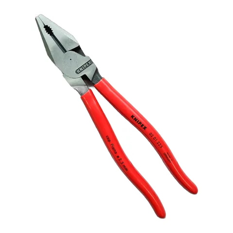Kìm Đa Năng Knipex 02 01 225 Lưỡi Cắt 63 HRC Dài 225mm, Tay nhựa đỏ