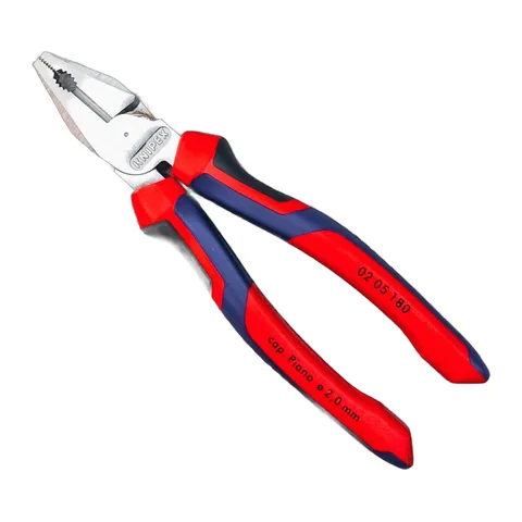 Kìm Đa Năng Knipex 02 05 180 Lưỡi Cắt 63 HRC Dài 180mm, Tay êm, Mạ chrome