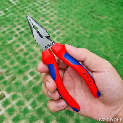 Kìm Đa Năng Mũi Thon Knipex 08 22 145 Lưỡi Cắt 61 HRC Cộng lực cao