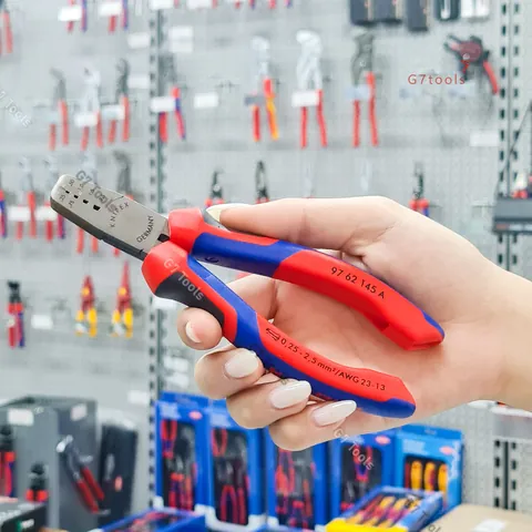 Kìm Knipex 97 62 145 A Bấm Cos Pin Rỗng Tiết Diện Nhỏ 0.25 - 2.5mm² Cấu Hình Đẹp