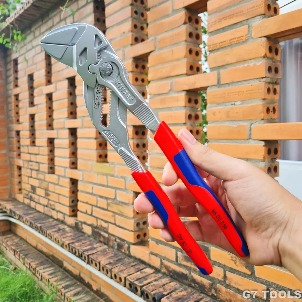 Kìm Mỏ Lết Knipex 86 05 250 Dài 250mm Mở ốc đến 52mm Khắc số, Tay êm
