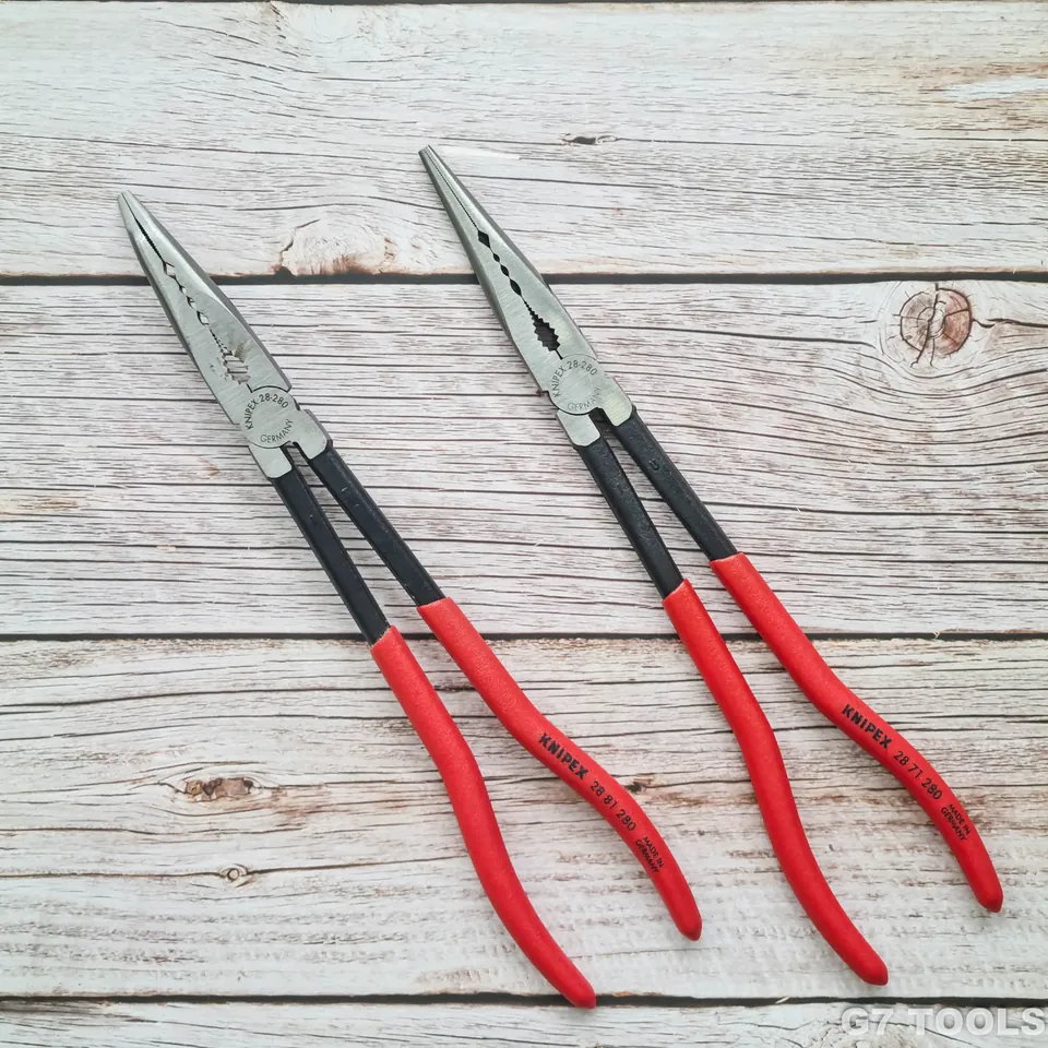 Knipex 28 71 280 - 28 81 280 Kìm Nhọn Dài 280mm Mũi Thẳng & Cong 45°