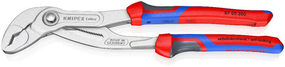 Kìm Nước Mỏ Quạ Knipex Cobra 87 05 300 Mở đến Ø70mm