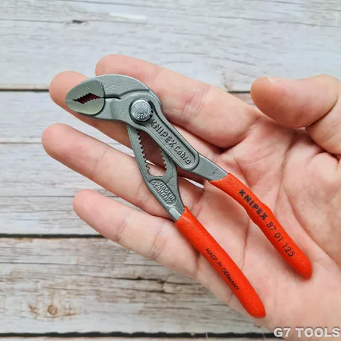 Kìm Nước Mỏ Quạ mini Knipex Cobra 87 01 125 Mở đến Ø29mm