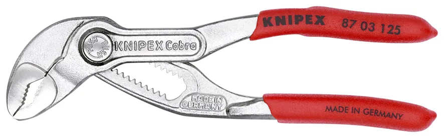 Kìm Nước Mỏ Quạ mini Knipex Cobra 87 03 125 Mở đến Ø29mm dài 125mm Mạ chrome