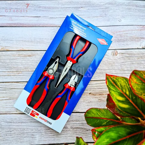 Knipex 00 20 11 Assembly - Bộ Kìm Gồm 3 Chiếc Thông Dụng Lắp Đặt Máy Móc, DIY