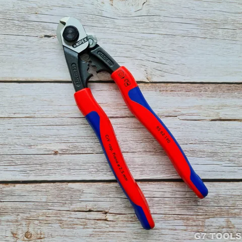 Knipex 95 62 190 Kìm Cắt Cáp Thép Bện Wire Rope và Bấm Cos Bowden