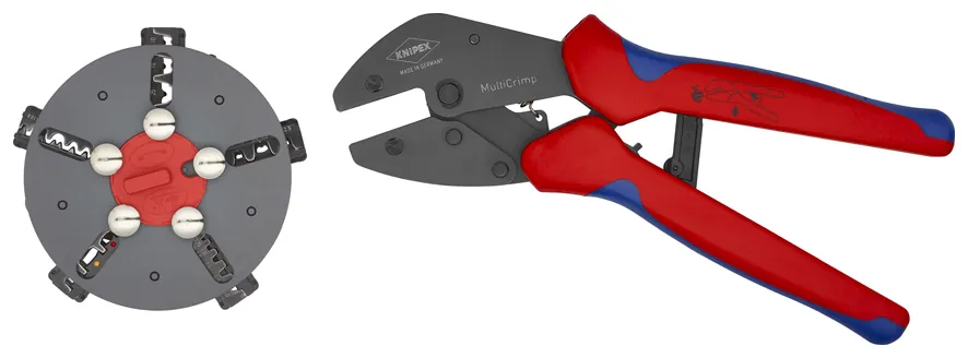 KNIPEX MultiCrimp 97 33 02 Kìm Bấm Cos Thay Ngàm với 5 Ngàm Cos