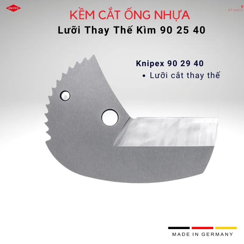 Lưỡi Thay Thế 90 29 40 Cho Kìm Cắt Ống Nhựa Pipe Cutter Knipex 90 25 40