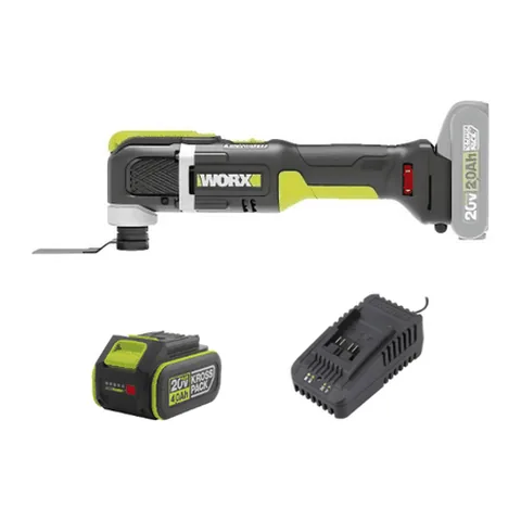 Máy Cắt Rung Dùng Pin (1 Pin 4.0Ah, 1 Sạc 2A) Worx WE696.14.2B