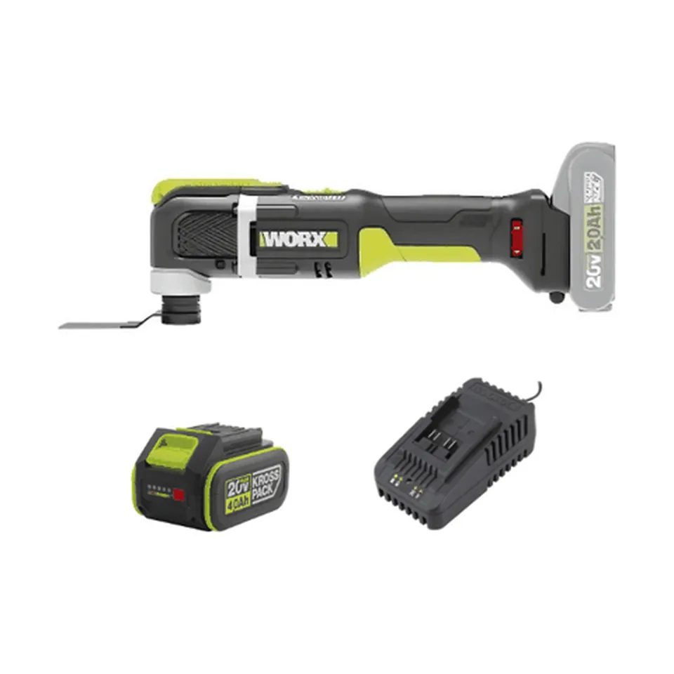 Máy Cắt Rung Dùng Pin (1 Pin 4.0Ah, 1 Sạc 2A) Worx WE696.14.2B