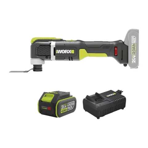 Máy Cắt Rung Dùng Pin (1 Pin 4.0Ah, 1 Sạc 6A) Worx WE696.14.6B