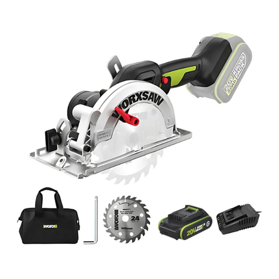Máy Cưa Đĩa Dùng Pin 20V Worx WU535.15.2B (1 Pin 5.0Ah, 1 Sạc 2A)