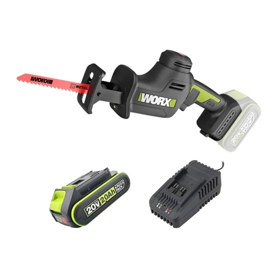 Máy Cưa Kiếm Dùng Pin 20V Worx WU500.12.2B (1 Pin 2.0Ah, 1 Sạc 2A)