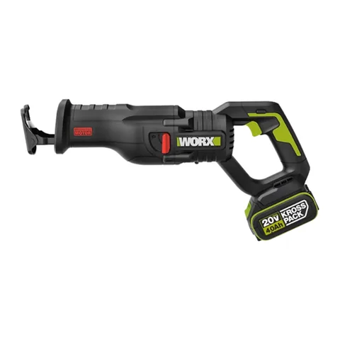 Máy Cưa Kiếm Dùng Pin 20V Worx WU501.14.2B (1 Pin 4.0Ah, 1 Sạc 2A)