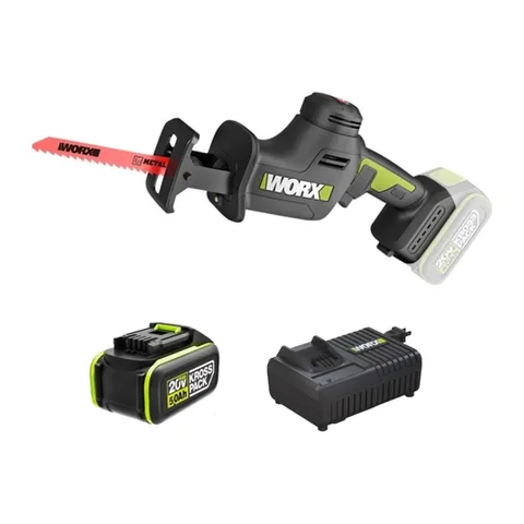 Máy Cưa Kiếm Dùng Pin 20V Worx WU500.15.6B (1 Pin 5.0Ah, 1 Sạc 6Ah)
