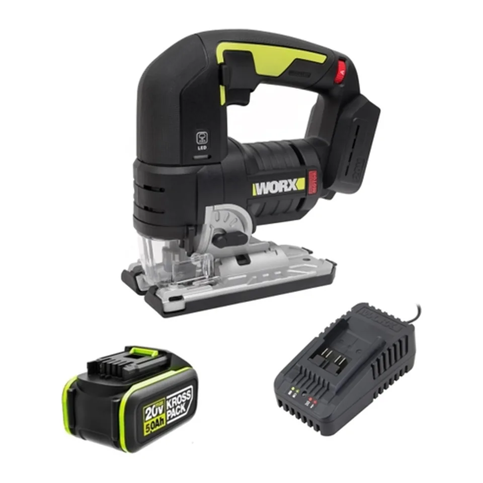 Máy Cưa Lọng Dùng Pin 20V Worx WU550.15.2B (1 Pin 5.0Ah, 1 Sạc 2A)
