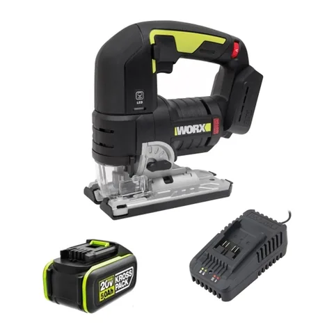 Máy Cưa Lọng Dùng Pin 20V Worx WU550.15.6B (1 Pin 5.0Ah, 1 Sạc 6A)