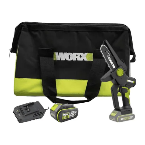 Máy Cưa Xích Mini Dùng Pin 20V Worx WD331.14.2B (1 Pin 4.0Ah, 1 Sạc 2A)
