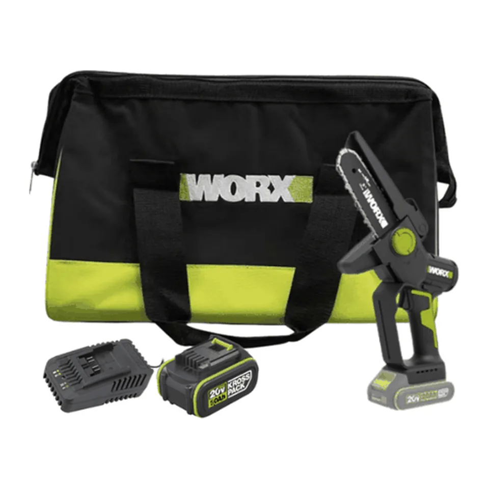 Máy Cưa Xích Mini Dùng Pin 20V Worx WD331.15.2B (1 Pin 5.0Ah, 1 Sạc 2A)