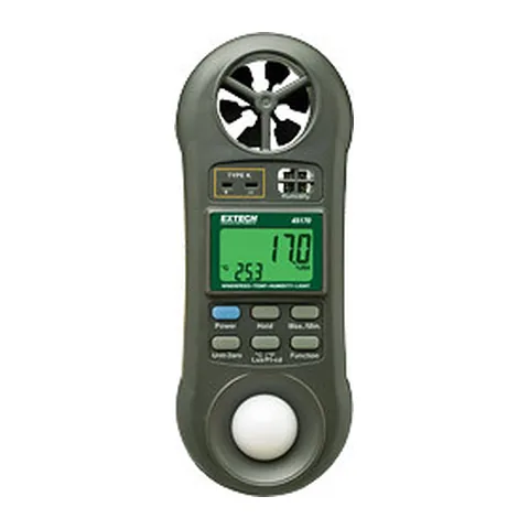 Máy đo 4 trong 1 Extech: độ ẩm, nhiệt độ, tốc độ gió và ánh sáng