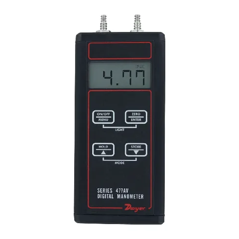 Máy đo chênh áp cầm tay điện tử Dwyer 477AV-3 dải 0 - 200 IWC (7,2 PSI), đo áp suất, lưu lượng, vận tốc gió