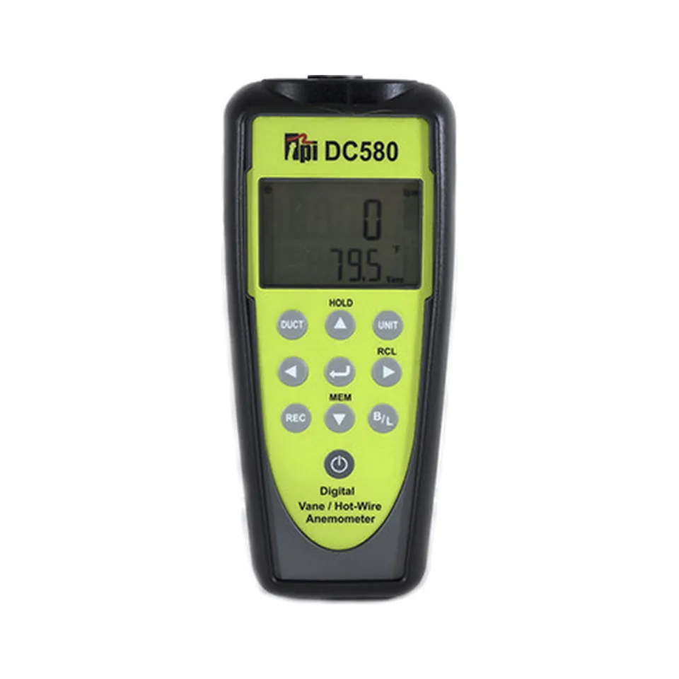 Máy đo gió kết hợp cánh quạt và dây nóng TPI DC580 thông minh, kèm đầu đo và hộp đựng