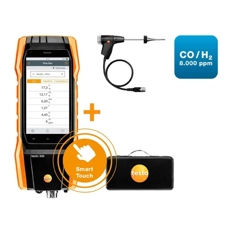 Máy đo khí thải - TESTO 300 kit 2 (O2 , CO-bù H2 đến 8.000 ppm)