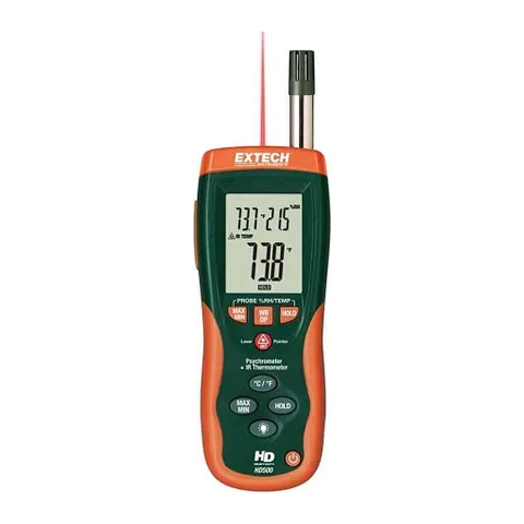 Máy đo nhiệt độ - độ ẩm Extech HD500 kèm nhiệt kế hồng ngoại 30:1 và đầu đo Type K