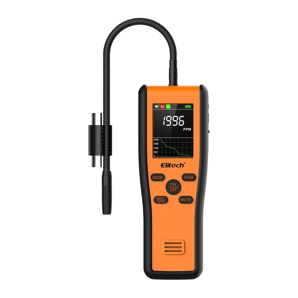 Máy dò rò rỉ gas hồng ngoại Elitech METRUM hiển thị PPM, kết nối app, cho điện lạnh và điều hoà ô tô