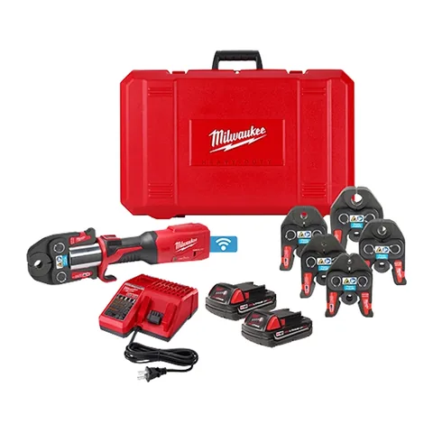 Máy ép ống Milwaukee M18 Force Logic 2922-22M có One-Key, kèm 6 ngàm Streamline ACR 1/4" - 7/8", 2 pin, sạc, hộp cứng