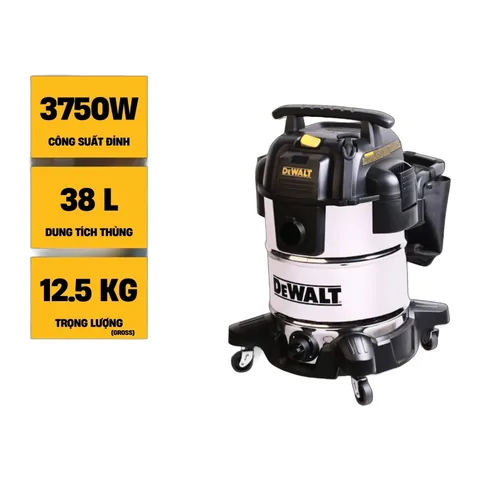 Máy hút bụi 3 chức năng ướt/khô/thổi Dewalt - DXV38S - 38L