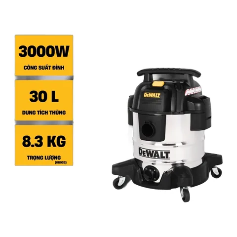 Máy hút bụi Công nghiệp 3 chức năng 30L Dewalt DXV30S (3000W – 4HP)