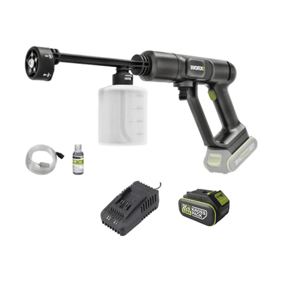 Máy xịt rửa xe pin 20V Worx WU623.15.2B (1 pin 5Ah, 1 sạc 2A)