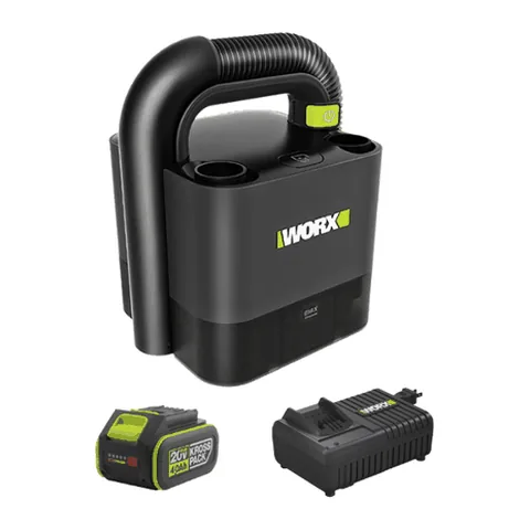 Máy Hút Bụi Ô Tô Dùng Pin 20V (1 Pin 4.0Ah, 1 Sạc 6A) Worx WU035.14.6B