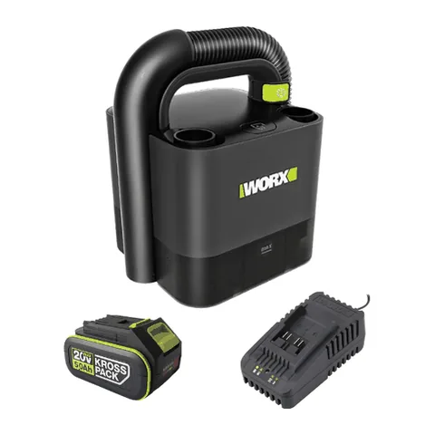 Máy Hút Bụi Ô Tô Dùng Pin 20V (1 Pin 5.0Ah, 1 Sạc 2A) Worx WU035.15.2B