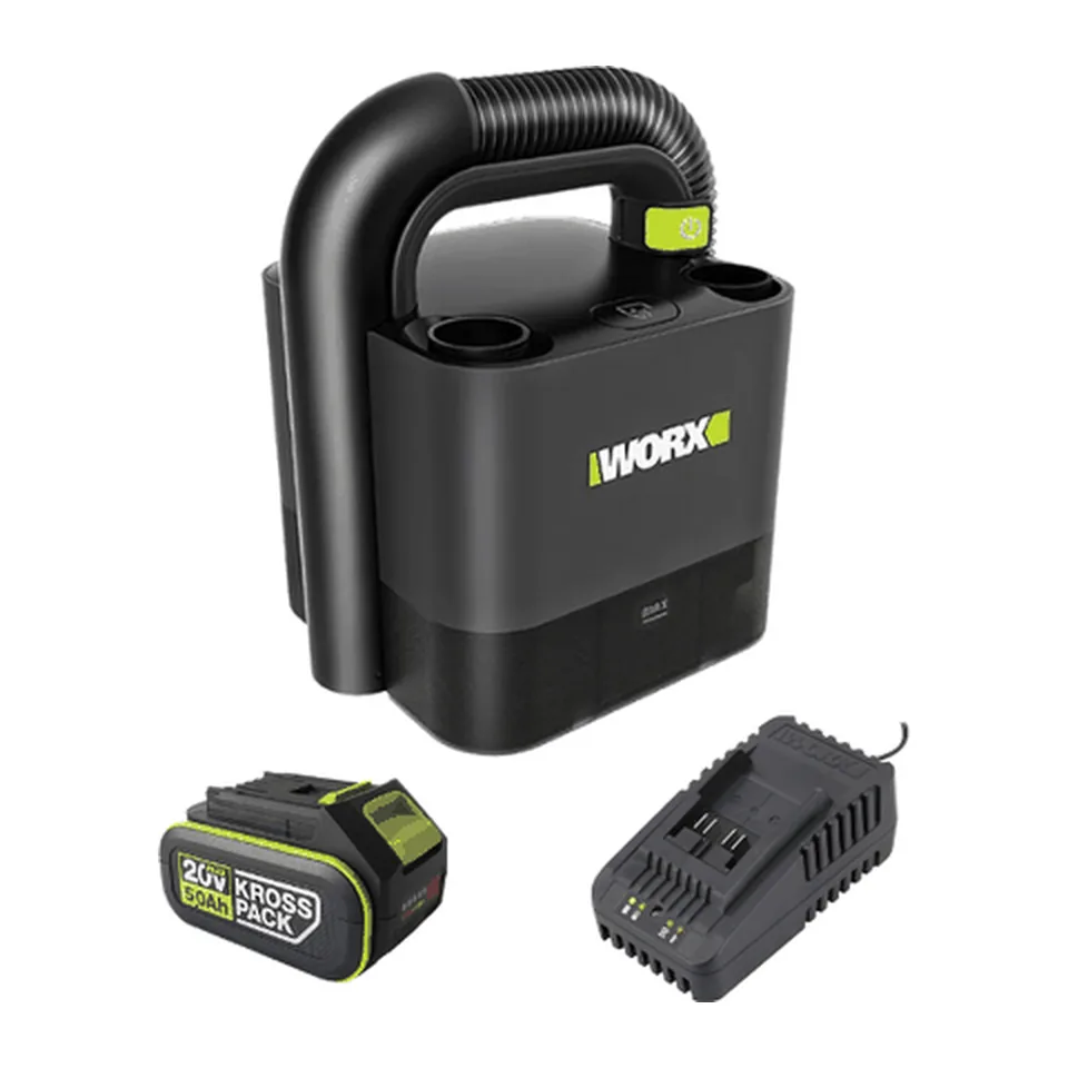 Máy Hút Bụi Ô Tô Dùng Pin 20V (1 Pin 5.0Ah, 1 Sạc 2A) Worx WU035.15.2B