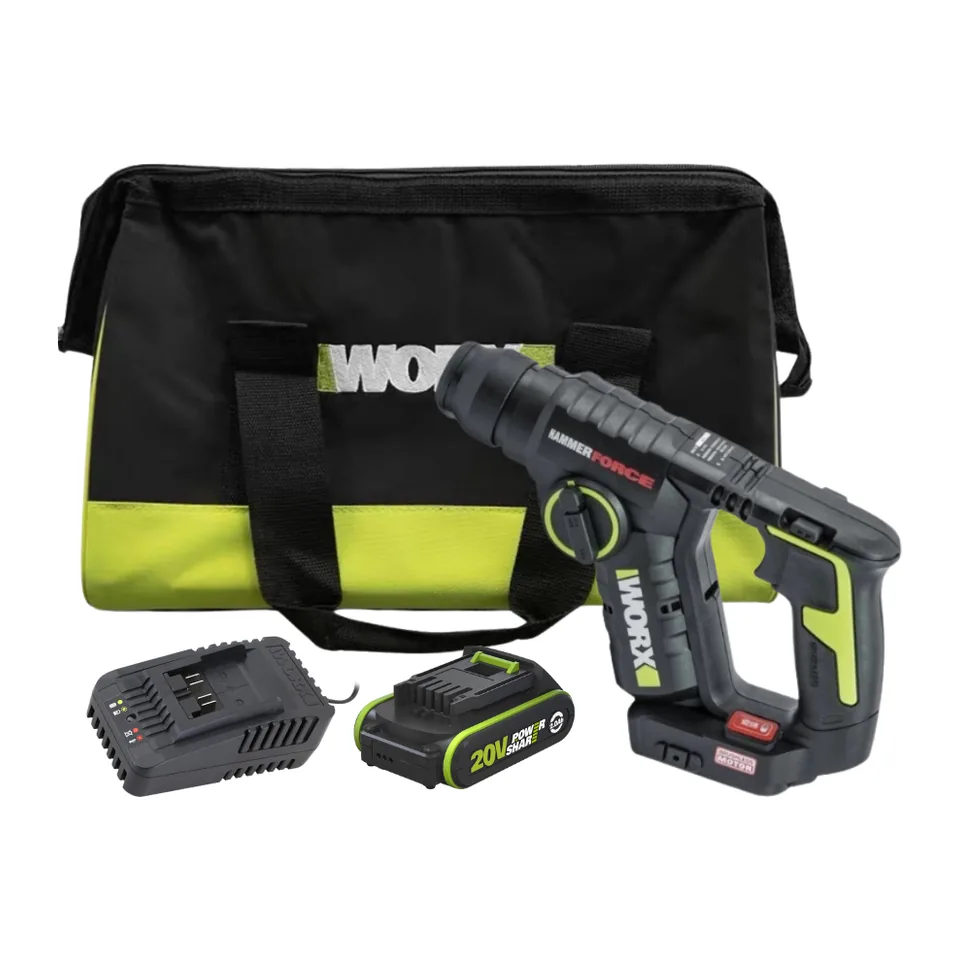 Máy Khoan Búa Dùng Pin 20V (1 Pin 2Ah + 1 Sạc 2Ah) Worx WU380.12.2B